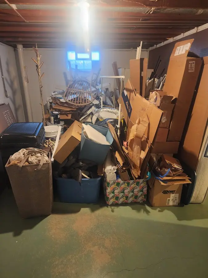 Roll-off dumpster container at job site for 8 Yard Dumpster Rental in Whittier